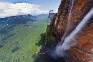 cliff, Tropical, Rock, Clouds, Trees, Tepuyes, Salto Ángel, Angel Falls, Canyon, Nature, Landscape, Mountain, Waterfall, Venezuela
