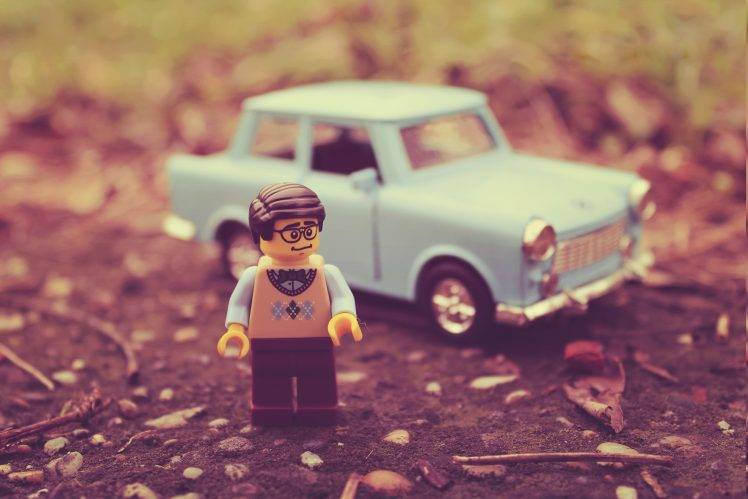 LEGO, Figurines, Car, Vintage, Trabant, East Germany, Miniatures, DDR HD Wallpaper Desktop Background