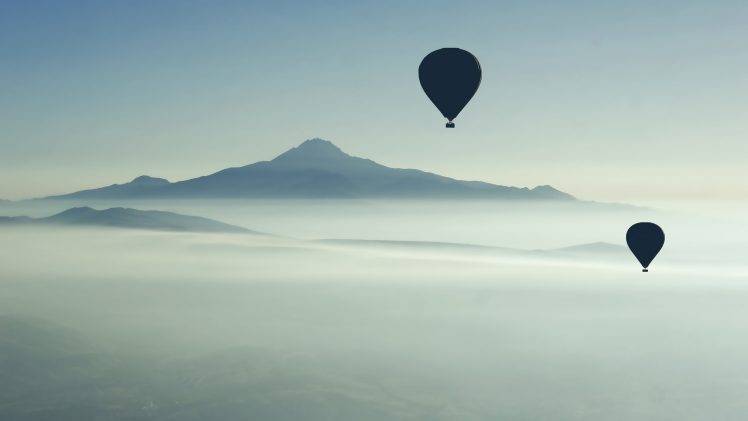 hot Air Balloons, Landscape, Mist HD Wallpaper Desktop Background