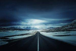 road, Landscape, Iceland, Mountain