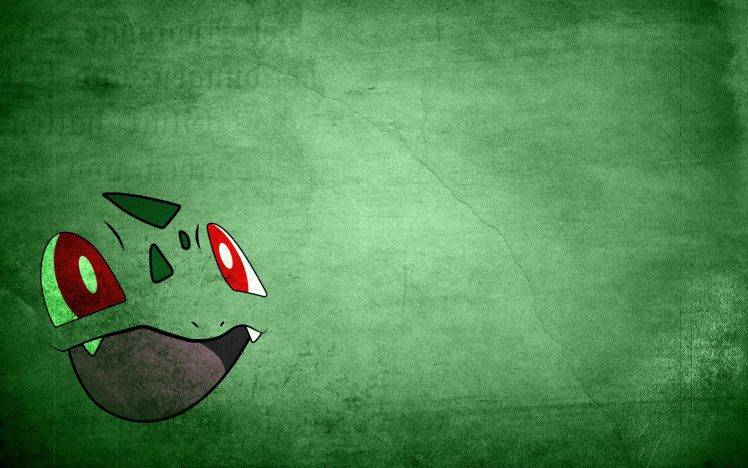anime, Pokemon, Minimalism, Bulbasaur, Green, Simple Background HD Wallpaper Desktop Background