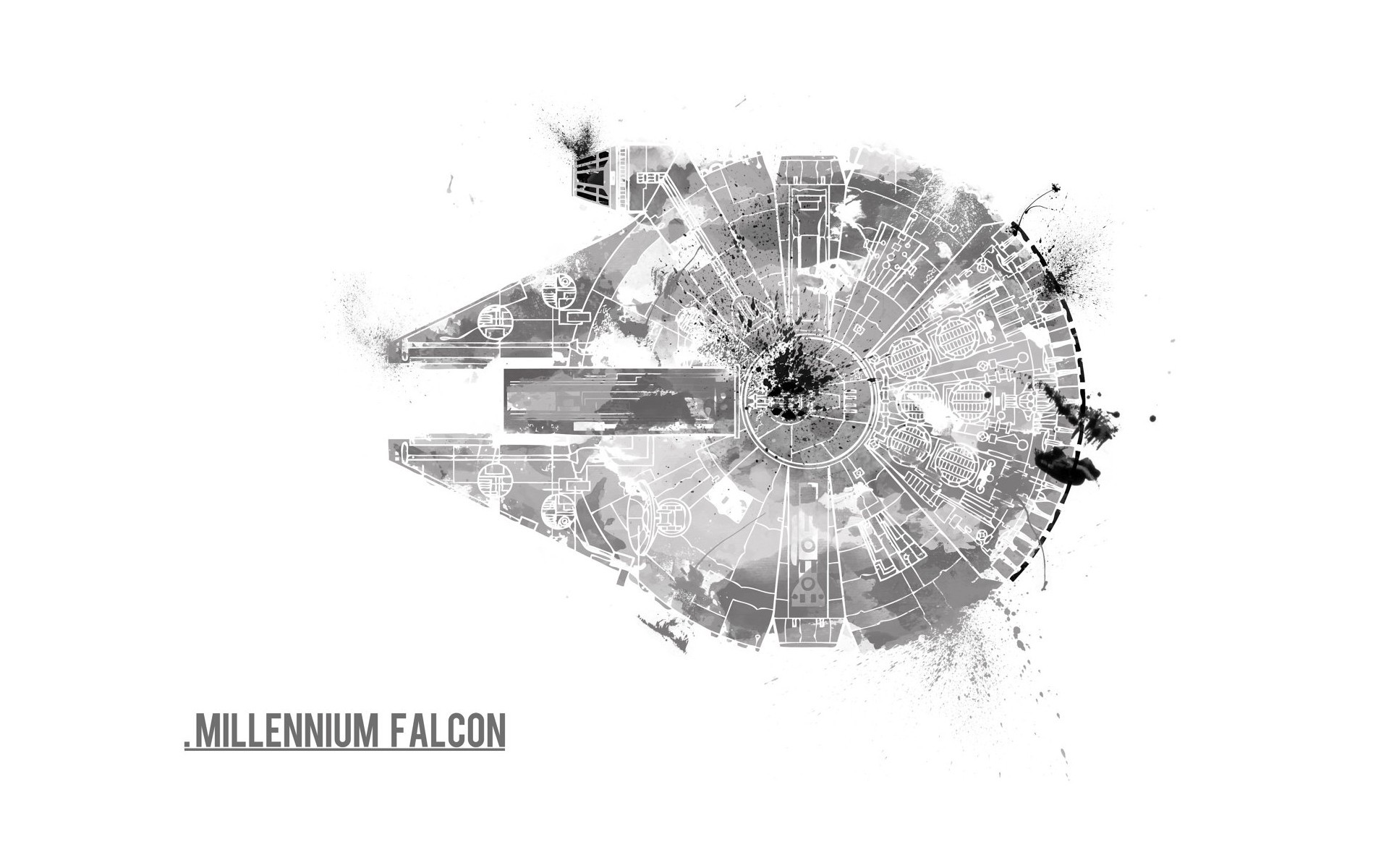 Millennium Falcon, Fan Art, Star Wars, Spaceship Wallpaper