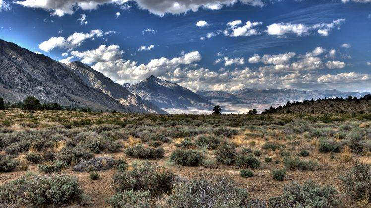 nature, Desert, Clouds, Mountain, Landscape, Hill, HDR, California, Sierra Nevada, Yosemite Valley HD Wallpaper Desktop Background