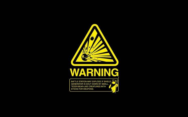 warning Signs, Star Wars, Death Star, Humor HD Wallpaper Desktop Background