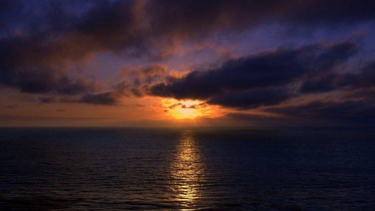 landscape, Sunset, Sea, Clouds HD Wallpaper Desktop Background