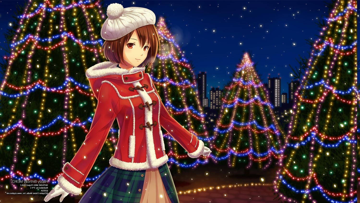 Vocaloid, Christmas, Meiko Wallpaper