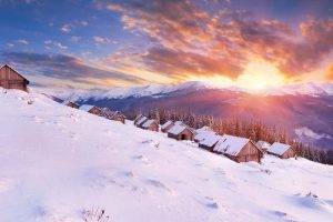 nature, Winter, Landscape, Snow