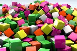 cube, Colorful, Abstract
