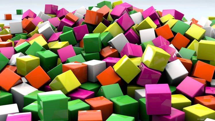 cube, Colorful, Abstract HD Wallpaper Desktop Background