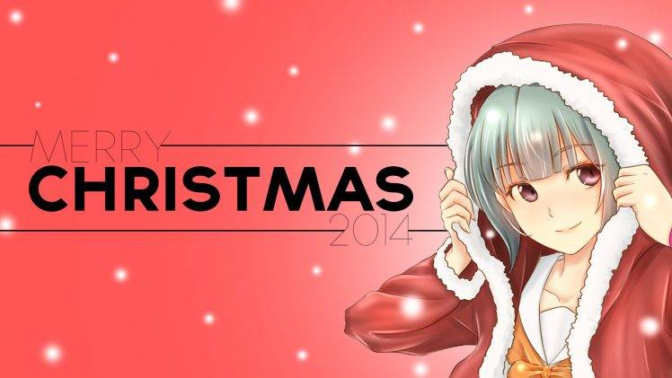 Christmas, Anime, Anime Girls, Kantai Collection, Yuubari (KanColle) HD Wallpaper Desktop Background