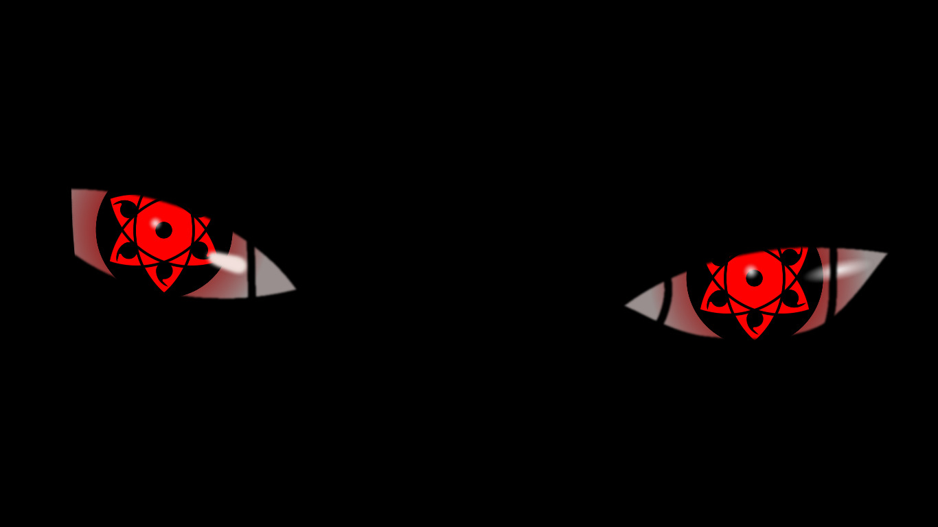 anime, Sharingan, Eternal Mangekyou Sharingan, Eyes, Black Background