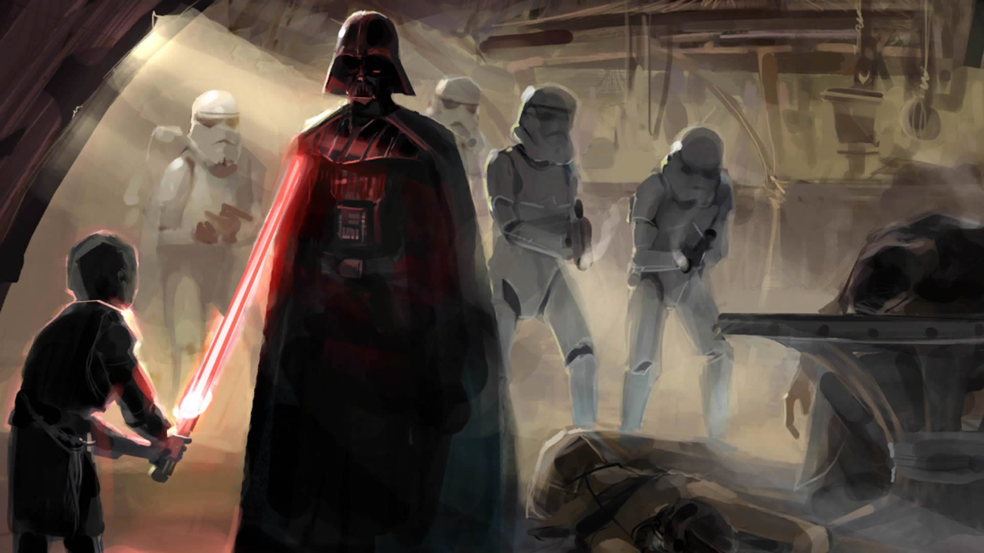 Star Wars, Darth Vader, Stormtrooper Wallpaper