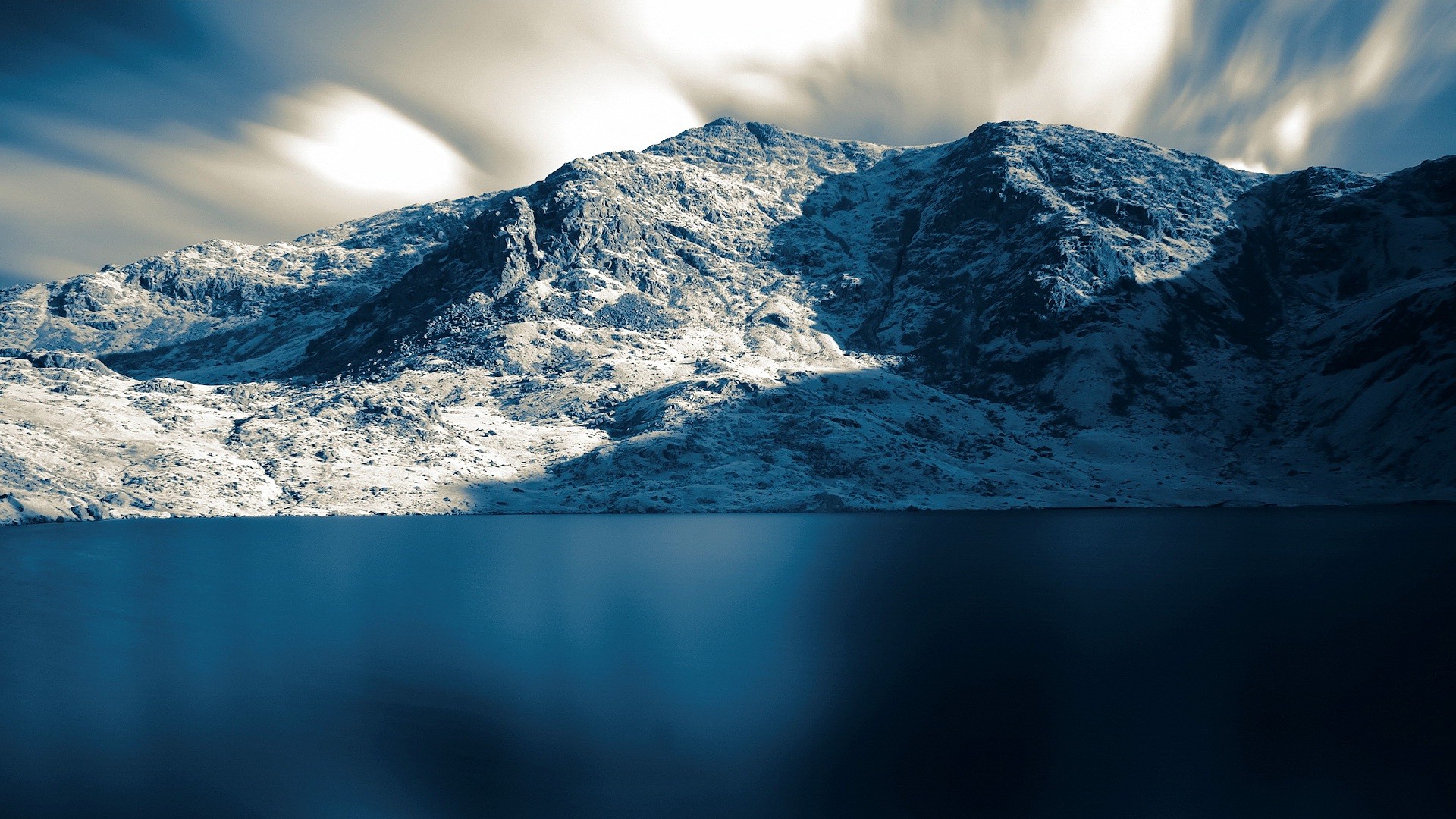 landscape, Mountain, Snow, Water Wallpaper