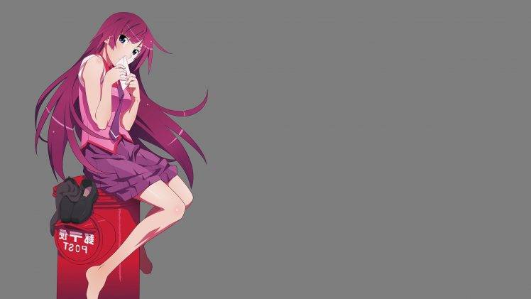 anime, Monogatari Series, Senjougahara Hitagi, School Uniform, Anime Girls HD Wallpaper Desktop Background