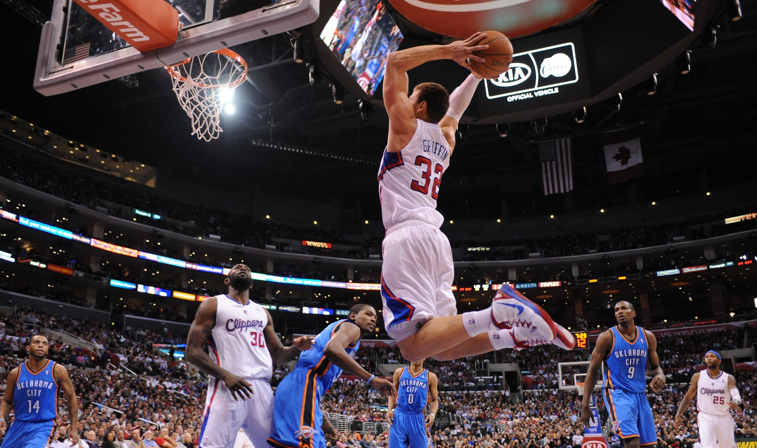 NBA, Basketball, Jumping, Blake Griffin, Los Angeles Clippers Wallpaper