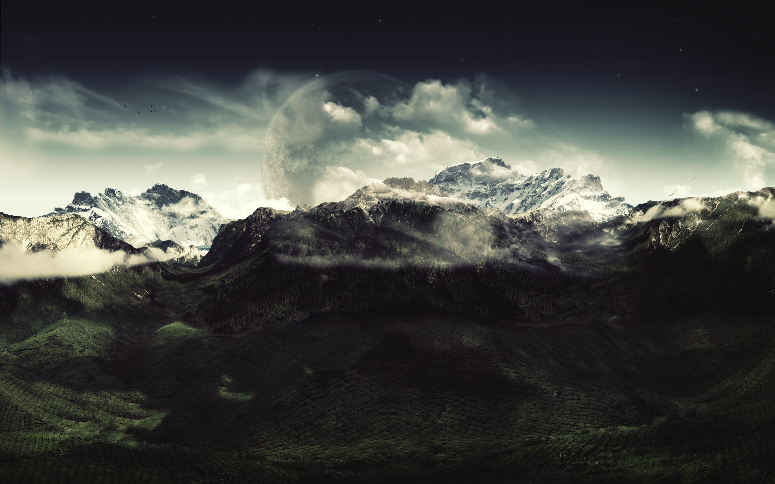 mountain, Clouds, Dark, Nature, Landscape Wallpapers HD / Desktop and