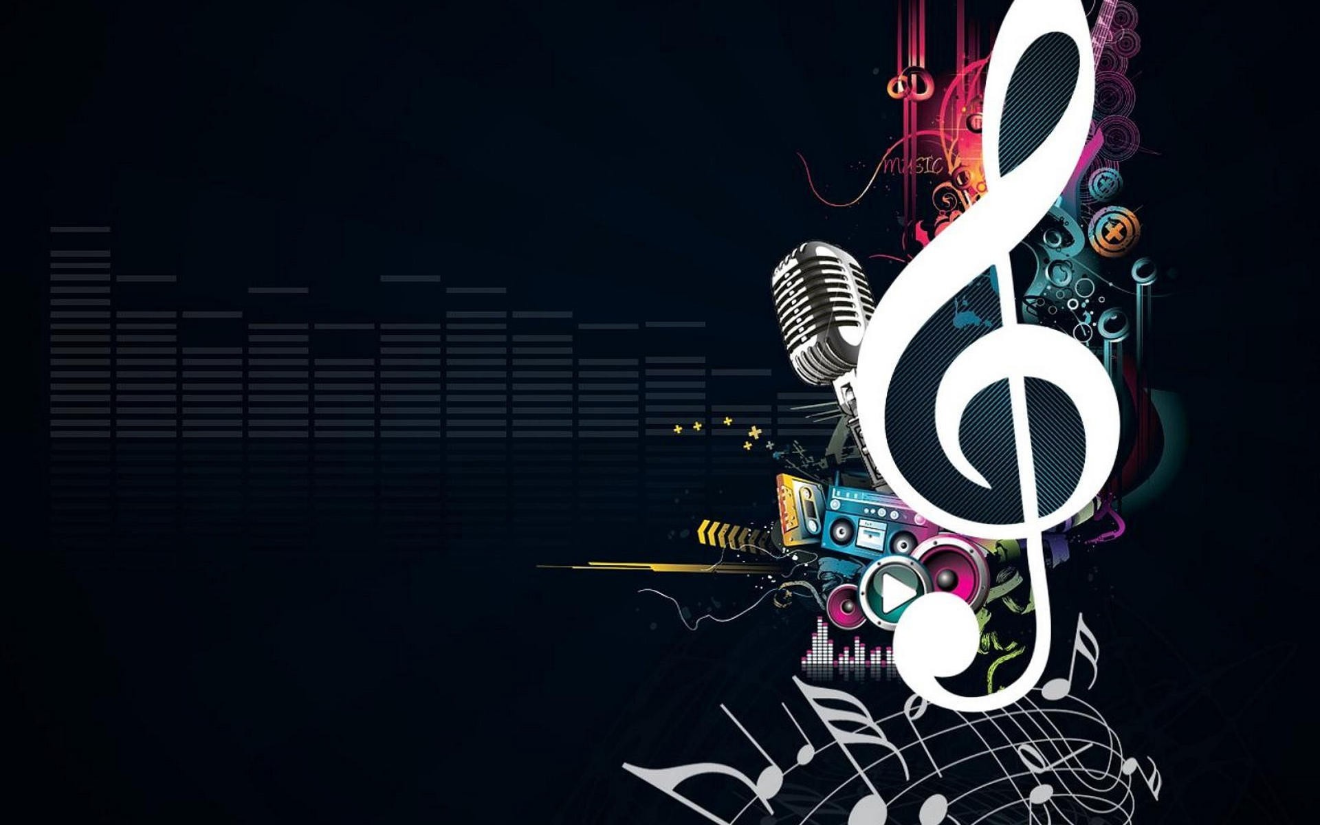 music, Musical Notes, Abstract Wallpaper