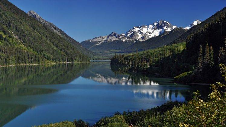 landscape, Mountain, Lake, Snow, Forest HD Wallpaper Desktop Background