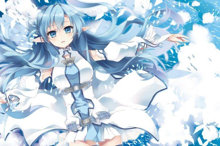 anime, Sword Art Online, Alfheim Online, Undine, Blue Eyes, Blue Hair, Long Hair HD Wallpaper Desktop Background