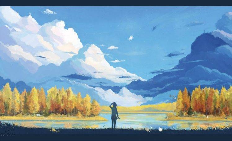 anime, Fall HD Wallpaper Desktop Background