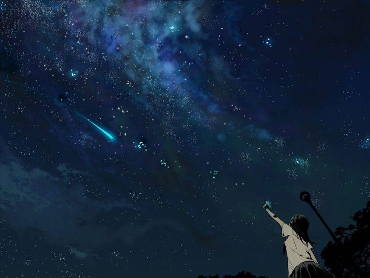 anime, Shooting Stars HD Wallpaper Desktop Background