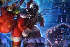 Christmas, Squids, Cthulhu, Santa Claus, Presents