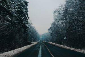 nature, Winter, Road, Trees, Snow, Landscape
