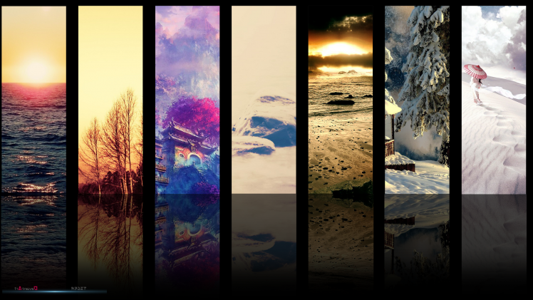 digital Art, Black Background, Nature, Landscape HD Wallpaper Desktop Background
