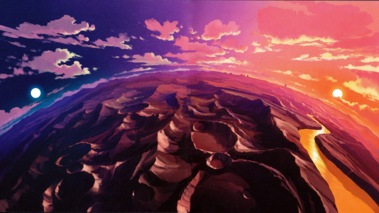 landscape, Clouds, Mountain, Tengen Toppa Gurren Lagann HD Wallpaper Desktop Background