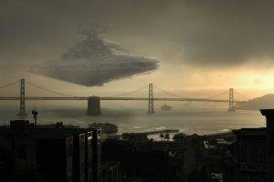 spaceship, Landscape, Star Wars, San Francisco