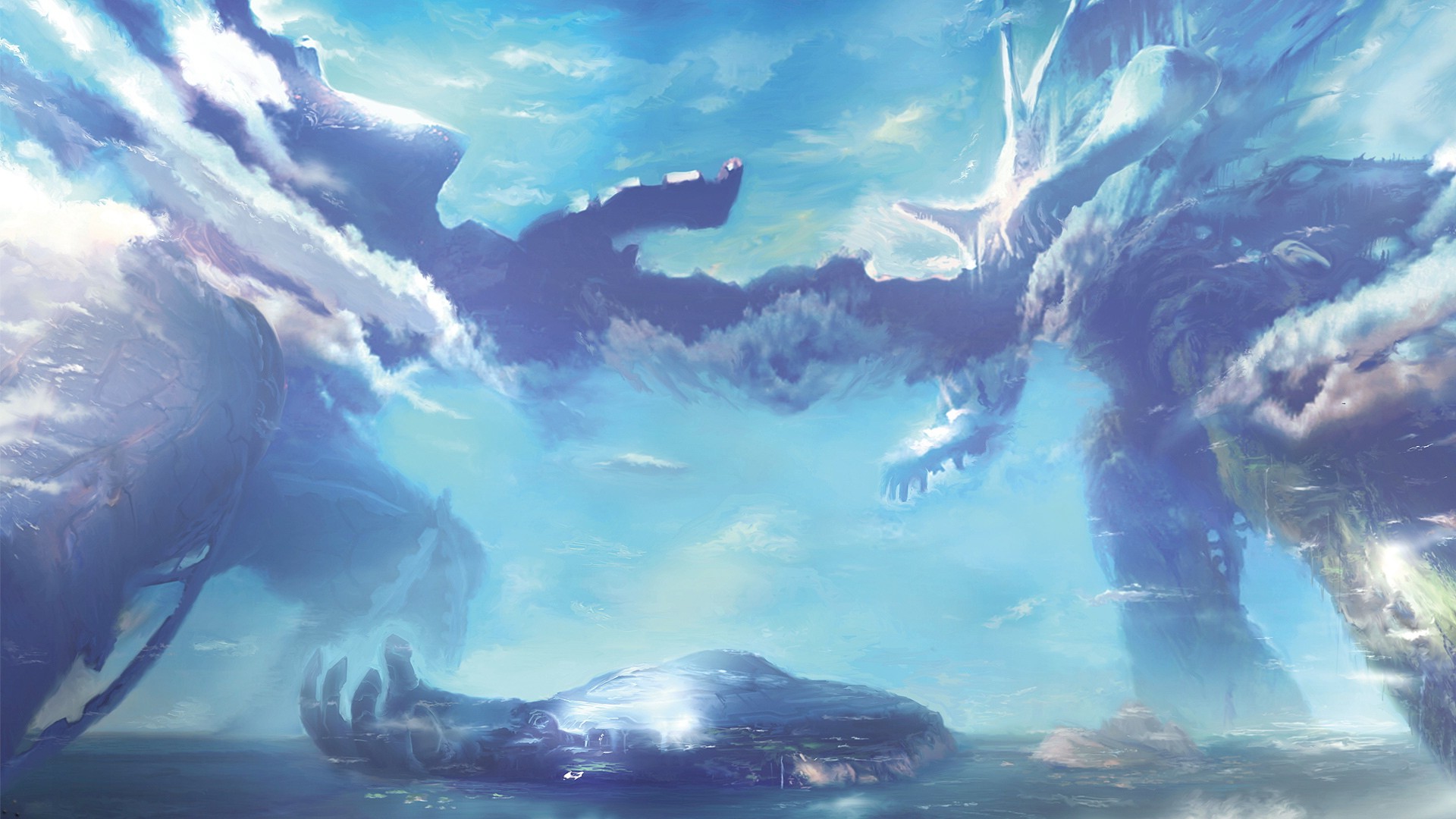 clouds, Landscape, Xenoblade Chronicles Wallpaper