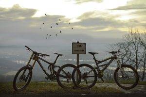 Downhill Mountain Biking, Birds, GT, Ghost, Landscape, Panoramas
