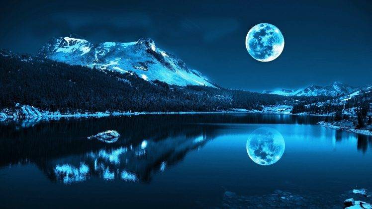 nature, Landscape, Moonlight HD Wallpaper Desktop Background