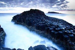 photography, Giant’s Causeway, Ireland, Nature, Landscape, Coast, Sea, Clouds, Long Exposure, Rock Formation, Rock