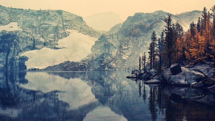 nature, Landscape, Mountain, Fall, Lake HD Wallpaper Desktop Background
