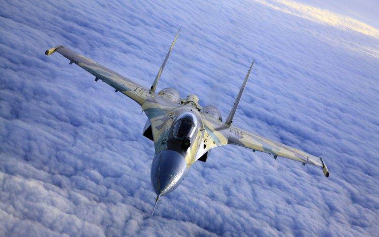 aircraft, Military Aircraft, Sukhoi Su 37, Jet Fighter, Clouds, Sky HD Wallpaper Desktop Background