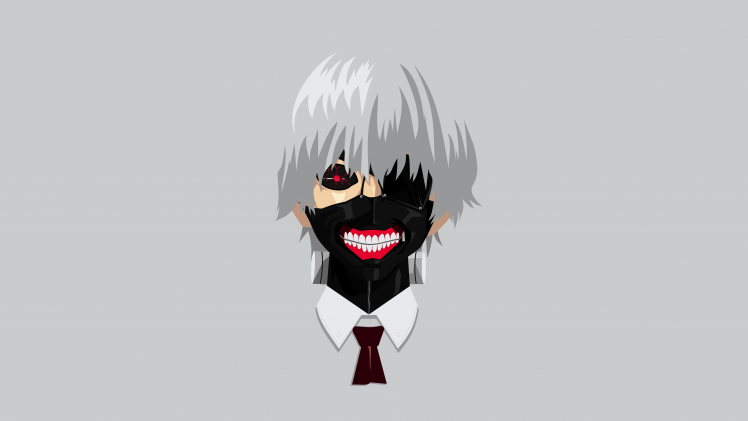 anime, Tokyo Ghoul, Kaneki Ken, Vectors, Minimalism HD Wallpaper Desktop Background