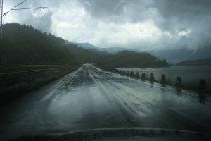 landscape, Road, Rain