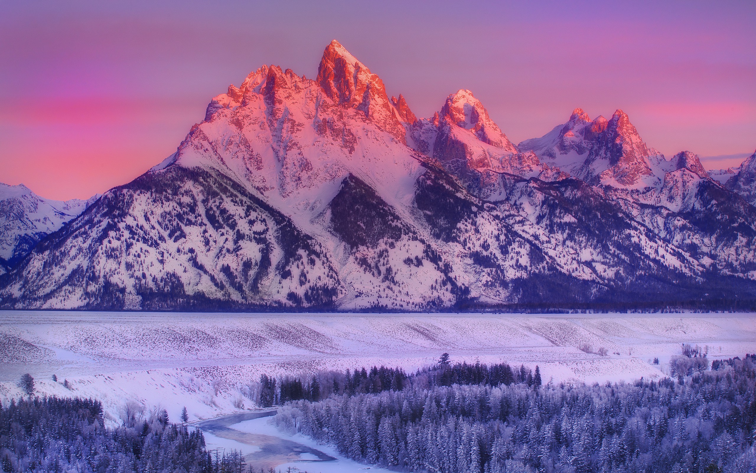mountain, Snow, Landscape Wallpaper