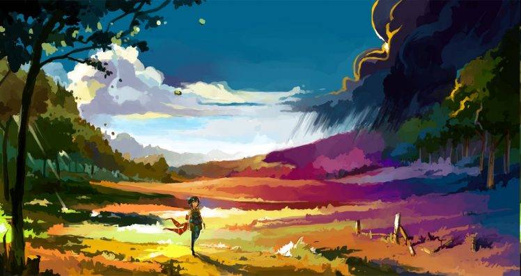 anime, Landscape, Colorful HD Wallpaper Desktop Background