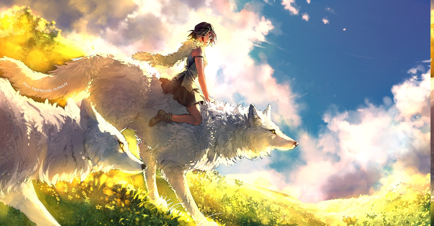 Princess Mononoke, Anime, Wolf, Anime Girls Wallpapers HD / Desktop and