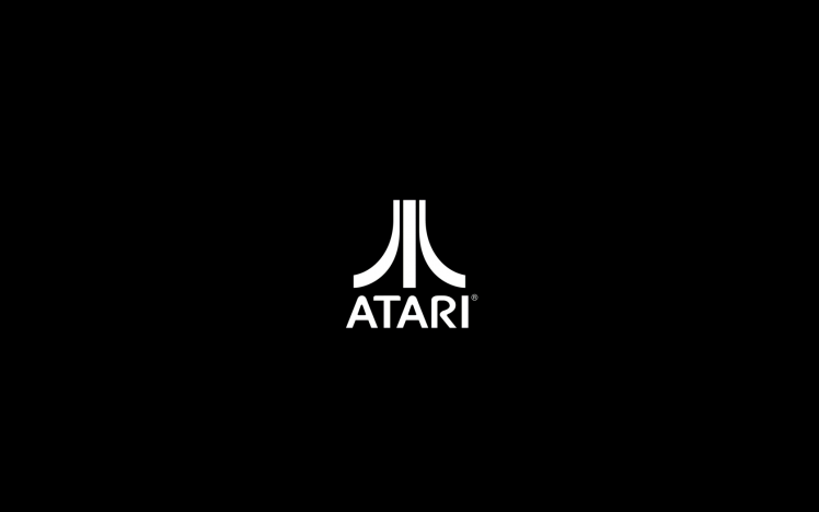 minimalism, Logo, Atari, Brands, Vintage, Computer, Black Background HD Wallpaper Desktop Background