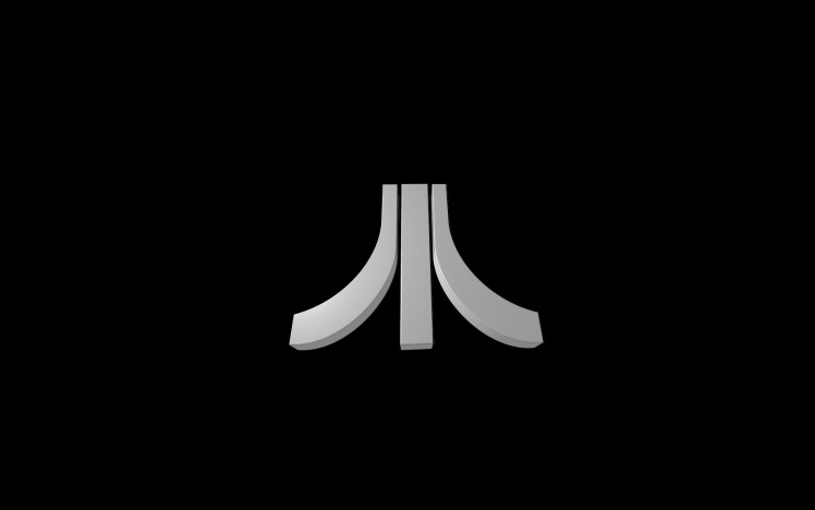 minimalism, Logo, Atari, Brands, Vintage, Computer, Black Background, 3D HD Wallpaper Desktop Background