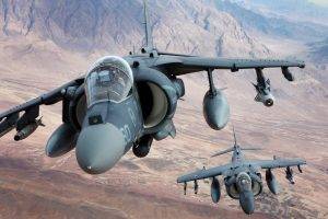 airplane, Desert, Military, Harrier, Aircraft, AV 8B Harrier II