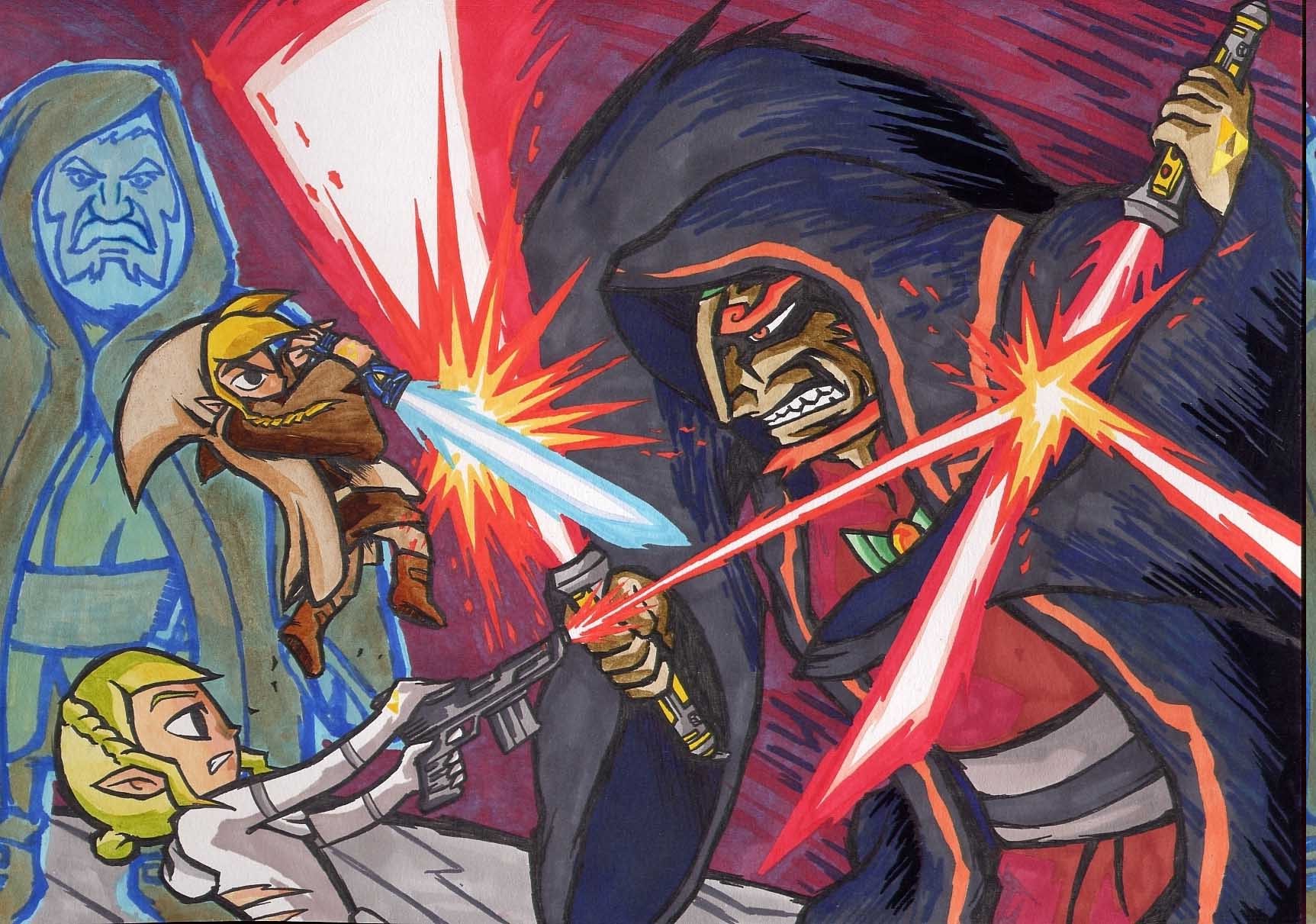 crossover, Link, Zelda, Star Wars, Obi Wan Kenobi Wallpaper