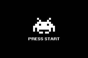 Space Invaders, Retro Games, Black Background