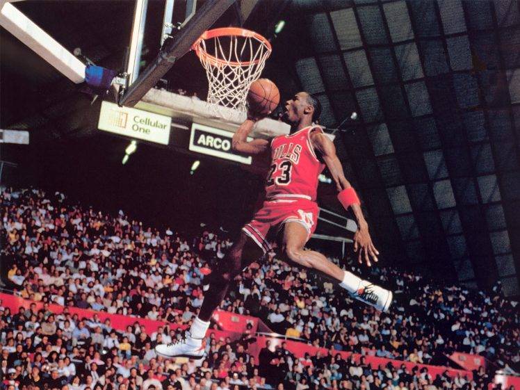 men, Sports, Basketball, Black People, Michael Jordan, Chicago Bulls, Jumping, Legend, NBA HD Wallpaper Desktop Background