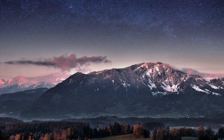 mountain, Stars, Landscape HD Wallpaper Desktop Background