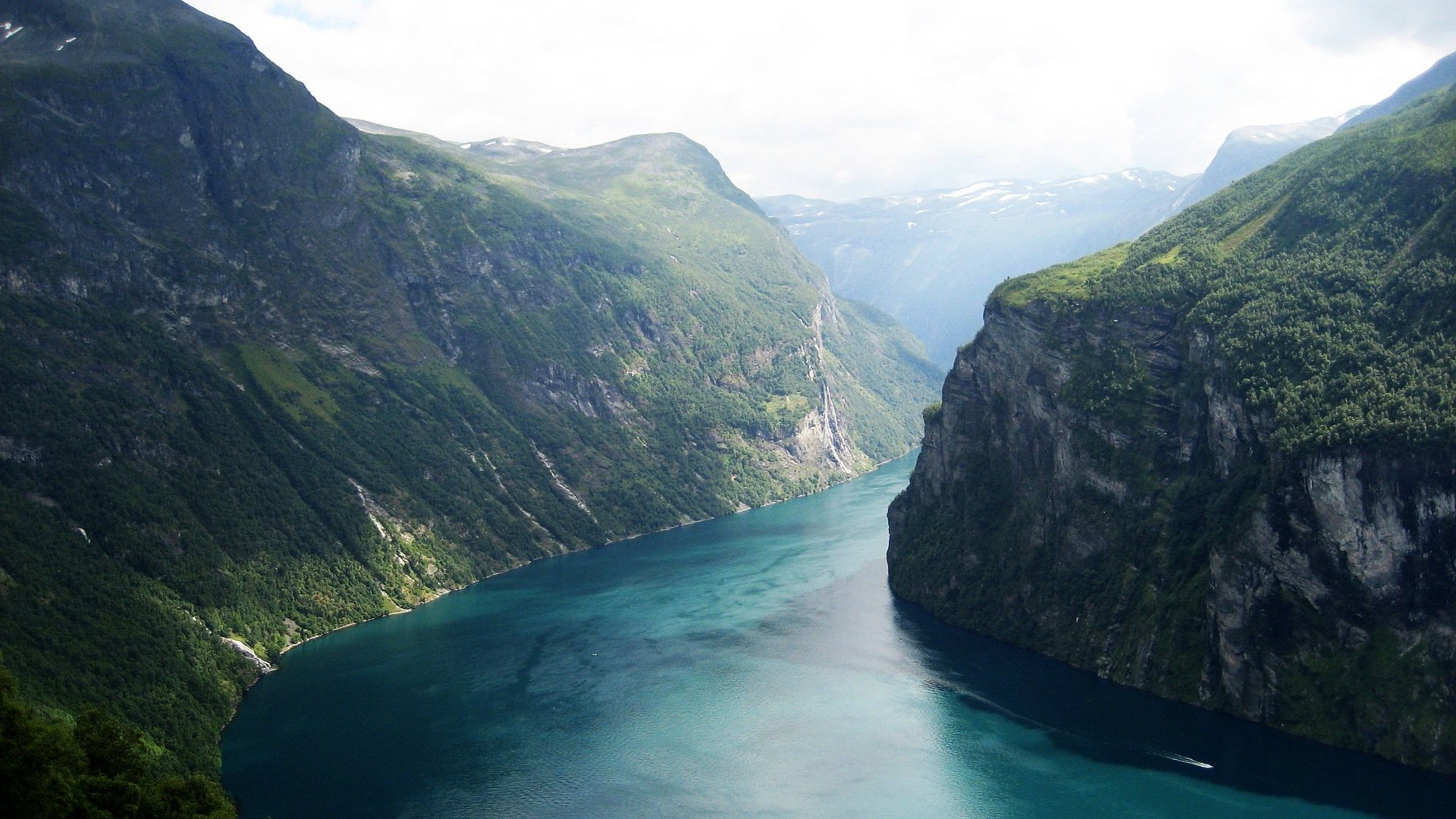 mountain, Water, Forest, Nature, Landscape, Valley, Lake, Geiranger Wallpaper