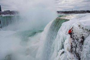 winter, Snow, Nature, Landscape, Niagara Falls, Ice, Climbing, Men, Building, 2015, Rock, Water, Waterfall